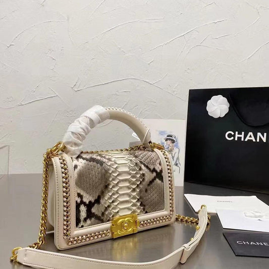Chanel Boy Crocodile Looks HandBag Skin