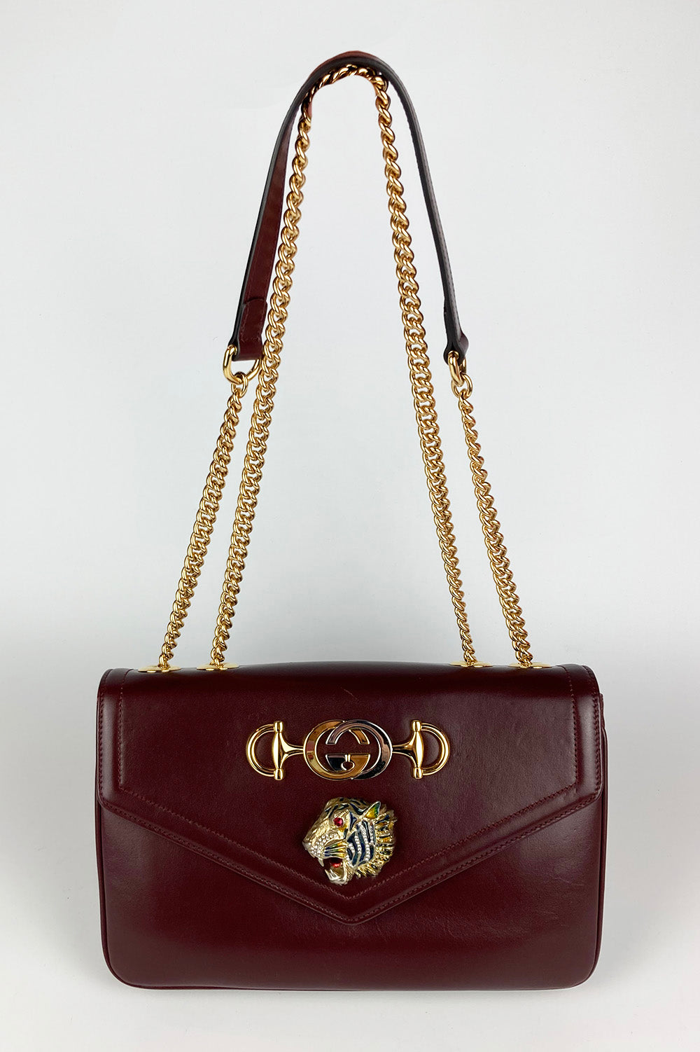Gucci Leather Nylon Shoulder Bag Style 6