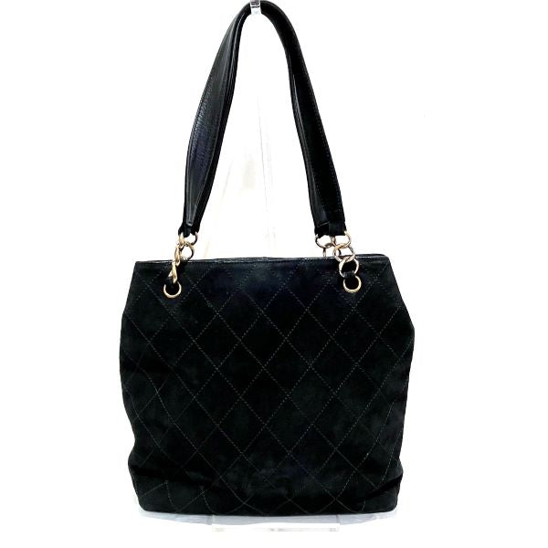 Chanel Coco Mark Wild Stitch Suede Leather Tote Bag