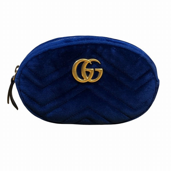 Gucci GG Marmont Velour Leather Waist Bag