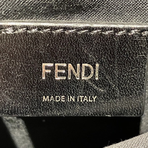 Fendi Mini Croissant Canvas Leather Handbag