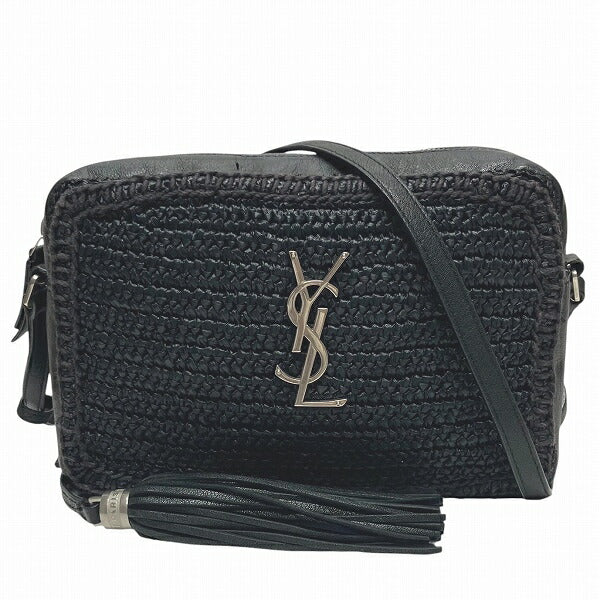 Saint Laurent Lou Raffia Shoulder Bag