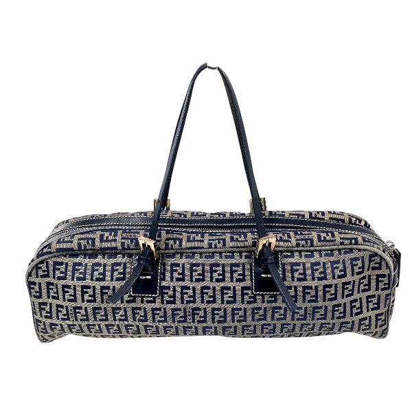 Fendi Zucca Canvas Leather Handbag