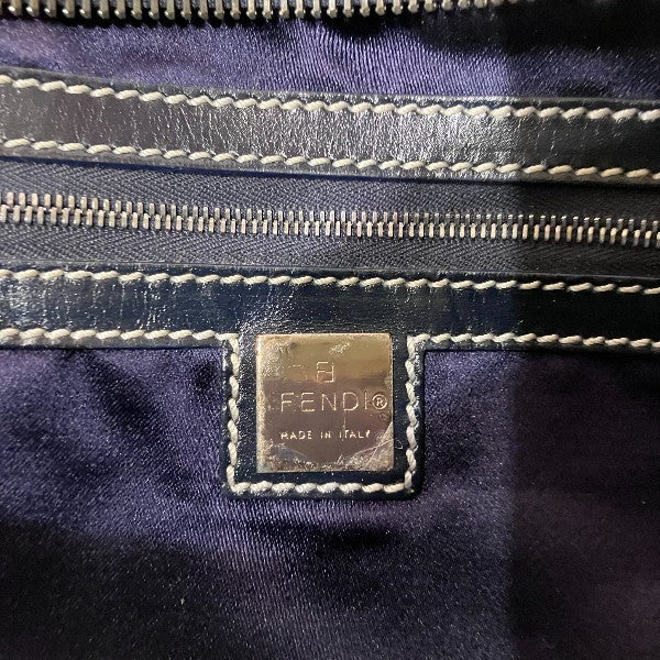 Fendi Zucca Canvas Leather Handbag