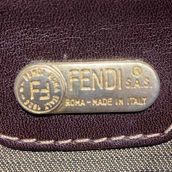 Fendi Zucca Canvas Leather Backpack