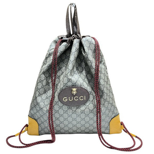 Gucci GG Supreme Cat Head PVC Drawstring Backpack