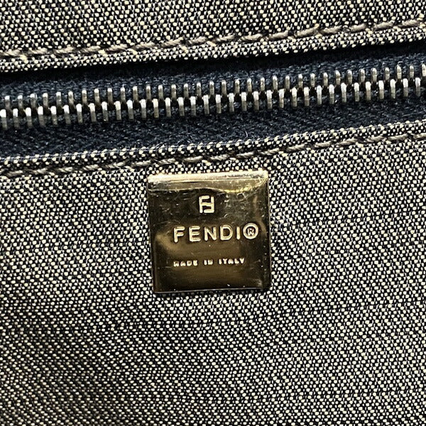 Fendi Nano Peekaboo Canvas Leather Shoulder Bag