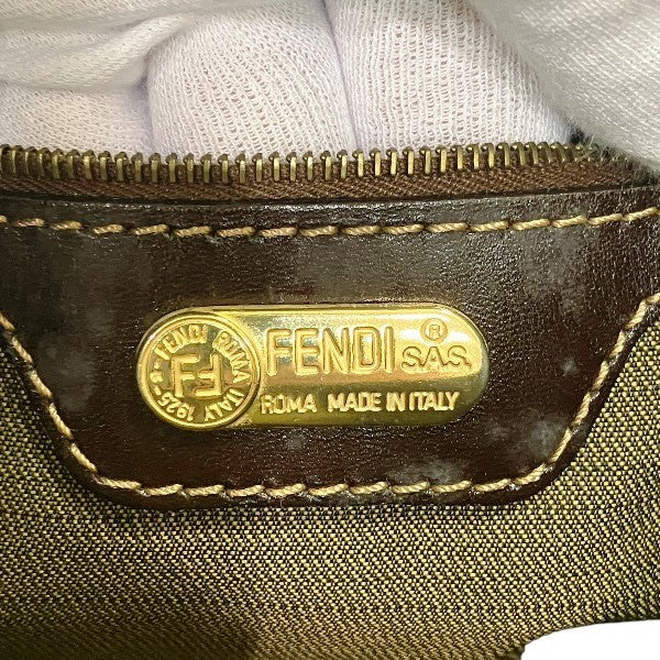 Fendi Zucca Canvas Shoulder Bag