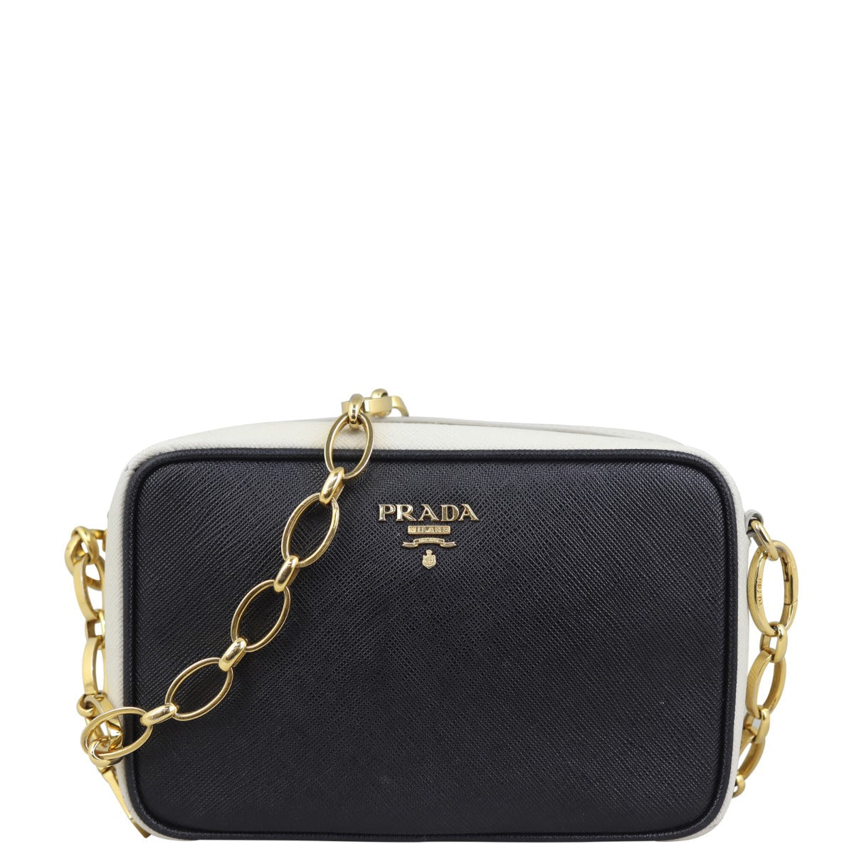 Prada Saffiano Camera Crossbody Chain Bag