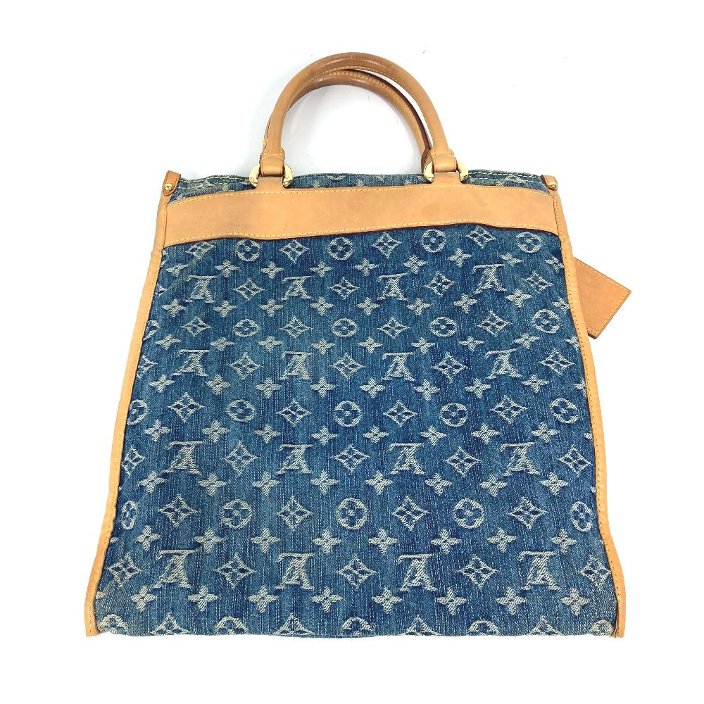 LOUIS VUITTON Shoulder Bag Monogram denim blue Monogram denim Flat Shopper Women