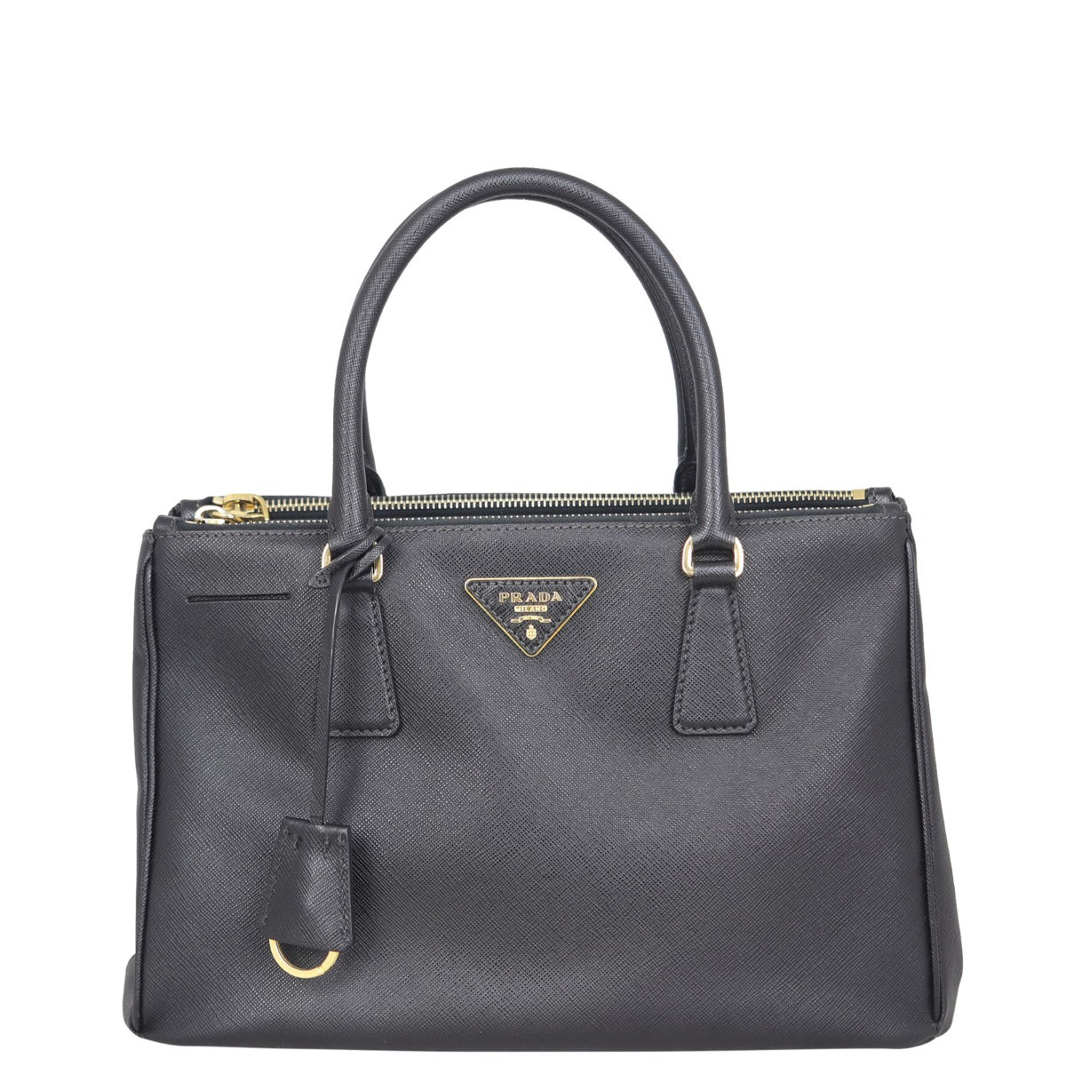 Prada Saffiano Galleria Double Zip Tote Small