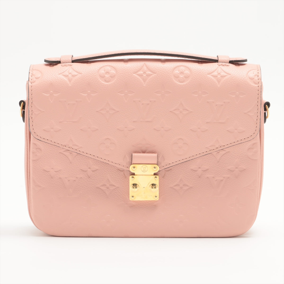Louis Vuitton Rose Ballerine Monogram Empreinte Leather Pochette Metis Clearance Sale