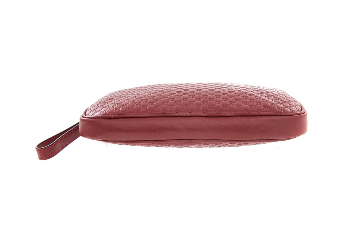 Gucci Guccissima Red Leather Clutch