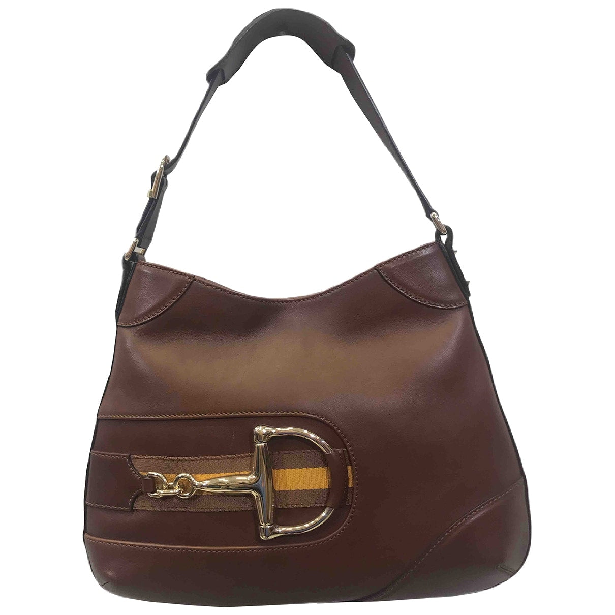 Gucci jackie brown leather handbag