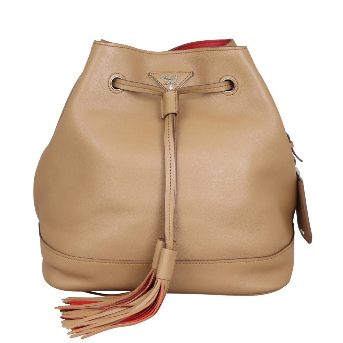Prada City Calf Leather Bucket Bag