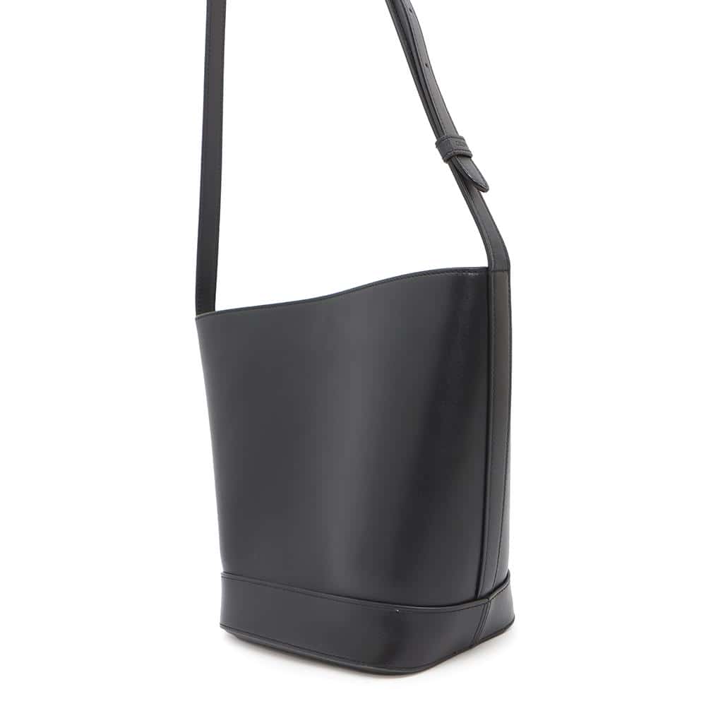 CELINE Cuir Triomphe Small Bucket Shoulder Bag Black198243 Calf Leather