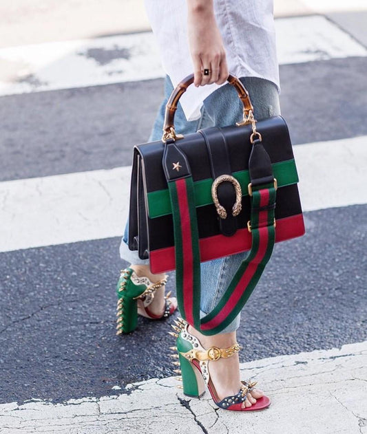 Gucci Monogram Leather Top Handle Crossbody