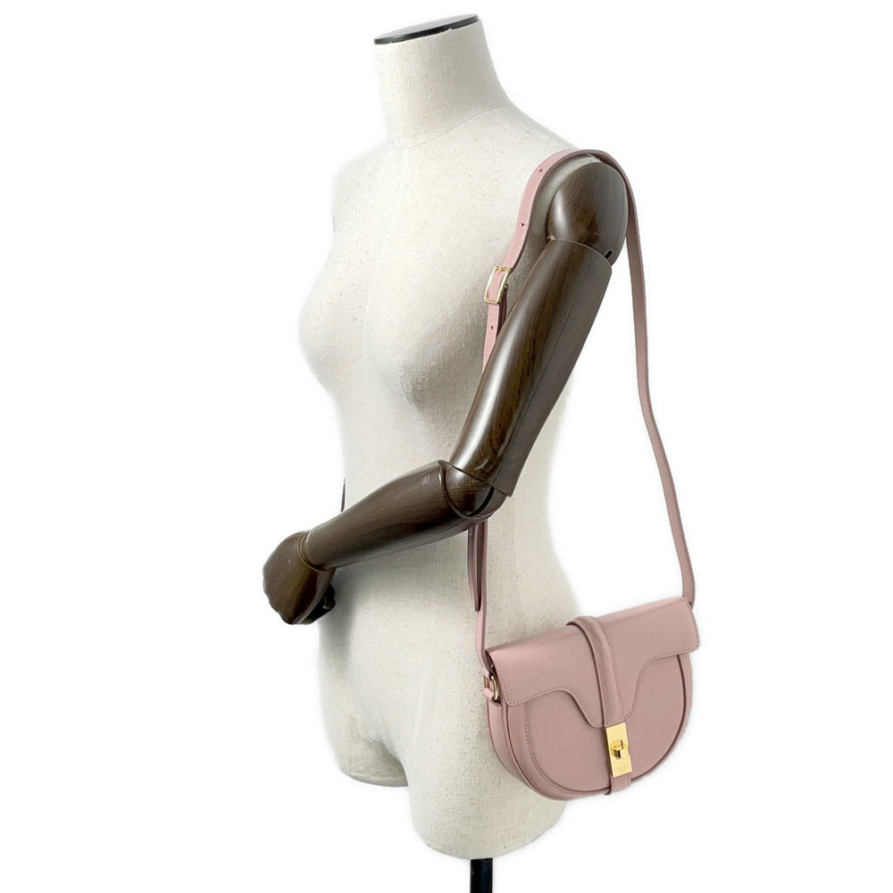 CELINE Busas 16 Shoulder Bag Pink18801 Leather Size Small