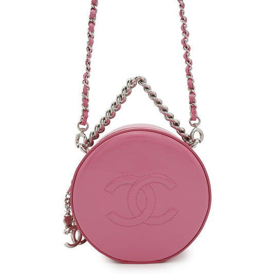 CHANEL Round As Earth ChainShoulder Bag PinkA91946 Patent Leather