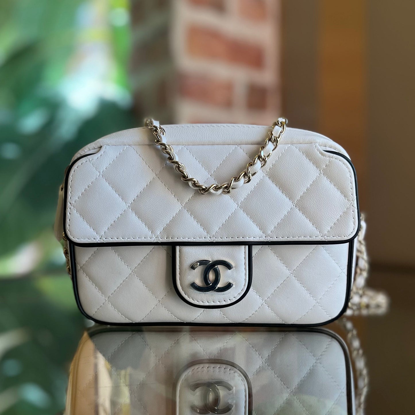 CHANEL Calfskin Crossbody Camera Bag