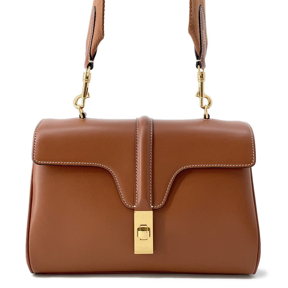 CELINE Teen Soft 16 (Season) Shoulder Tan LU Calf Leather