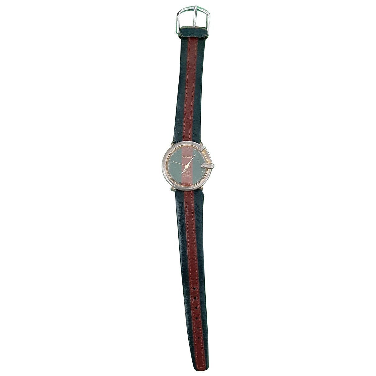 Gucci green gold plated watch