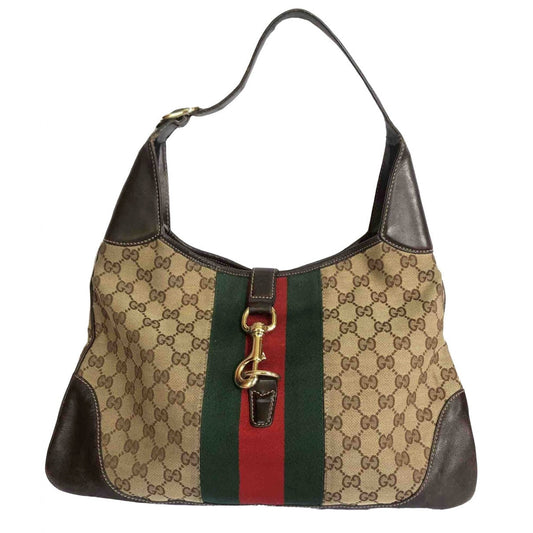 Gucci jackie brown cloth handbag