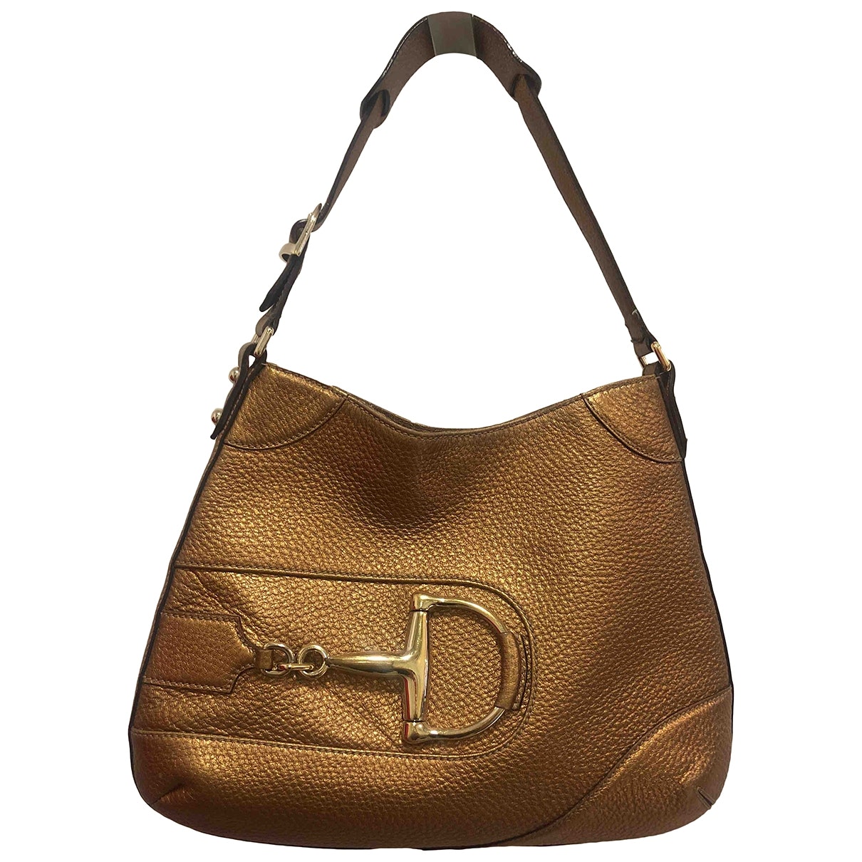 Gucci gold leather handbag