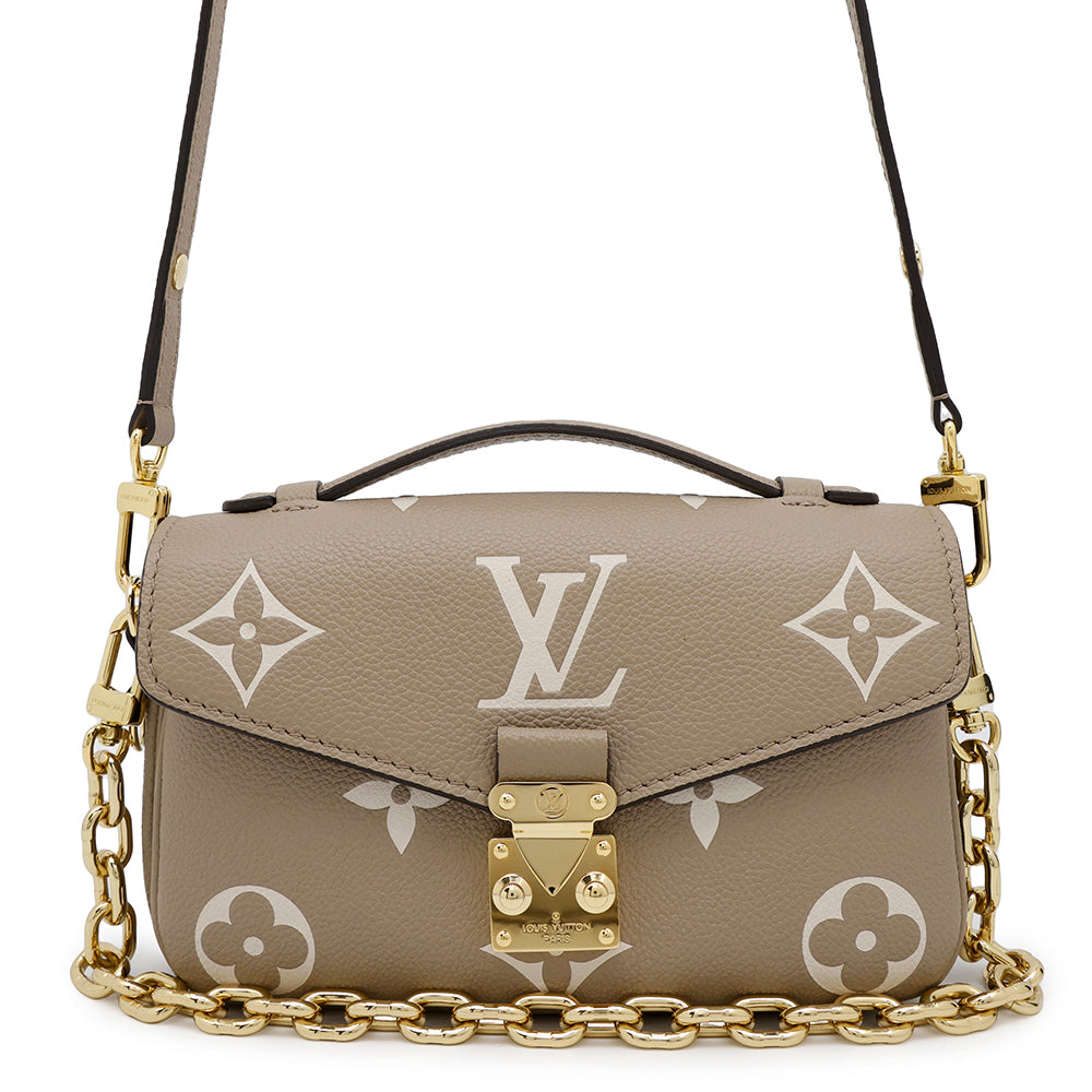 LOUIS VUITTON Pochette Metis EW Tourterelle ClaimsM23081 Monogram Empreinte Leather