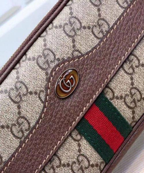 Gucci Monogram Leather Canvas Crossbody