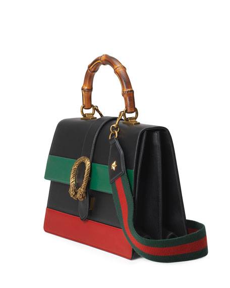 Gucci Monogram Leather Top Handle Crossbody