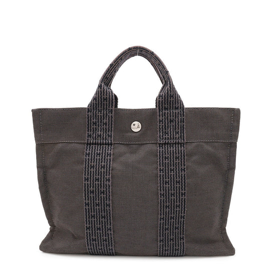 HERMES Her Line Tote Gray Canvas Size PM