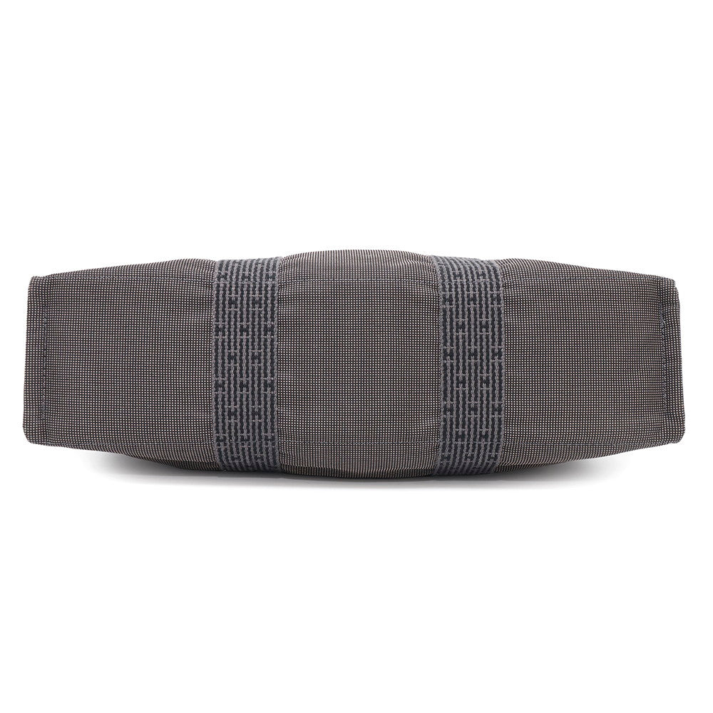 HERMES Her Line Tote Gray Nylon Canvas Size MM
