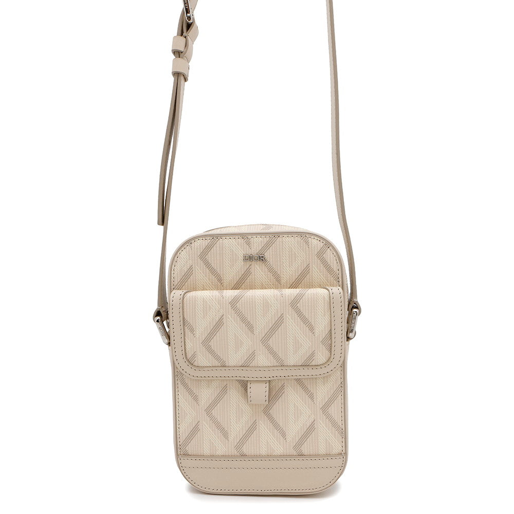 Dior Hit the Road Vertical Pouch CD Diamond White2ESCA415CDP PVC Leather