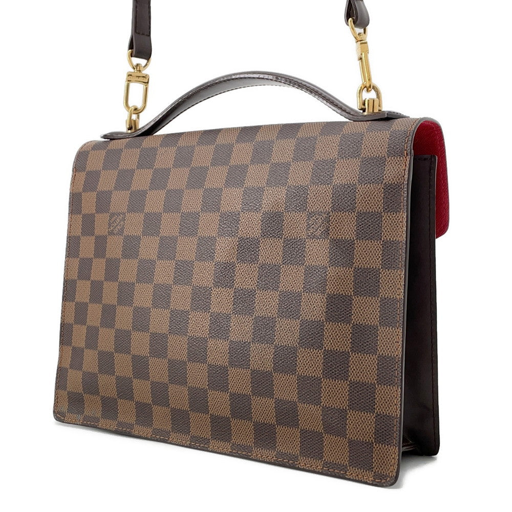 LOUIS VUITTON Monceau SPO RedN48088 Damier Ebene Canvas