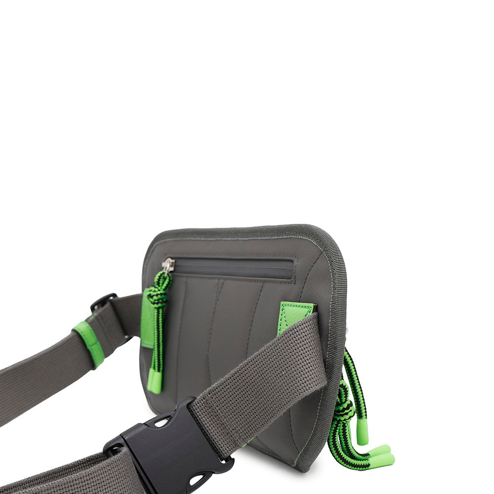 GUCCI ?GG Nylon belt bag Gray/Red/Green752102 Nylon Rubber