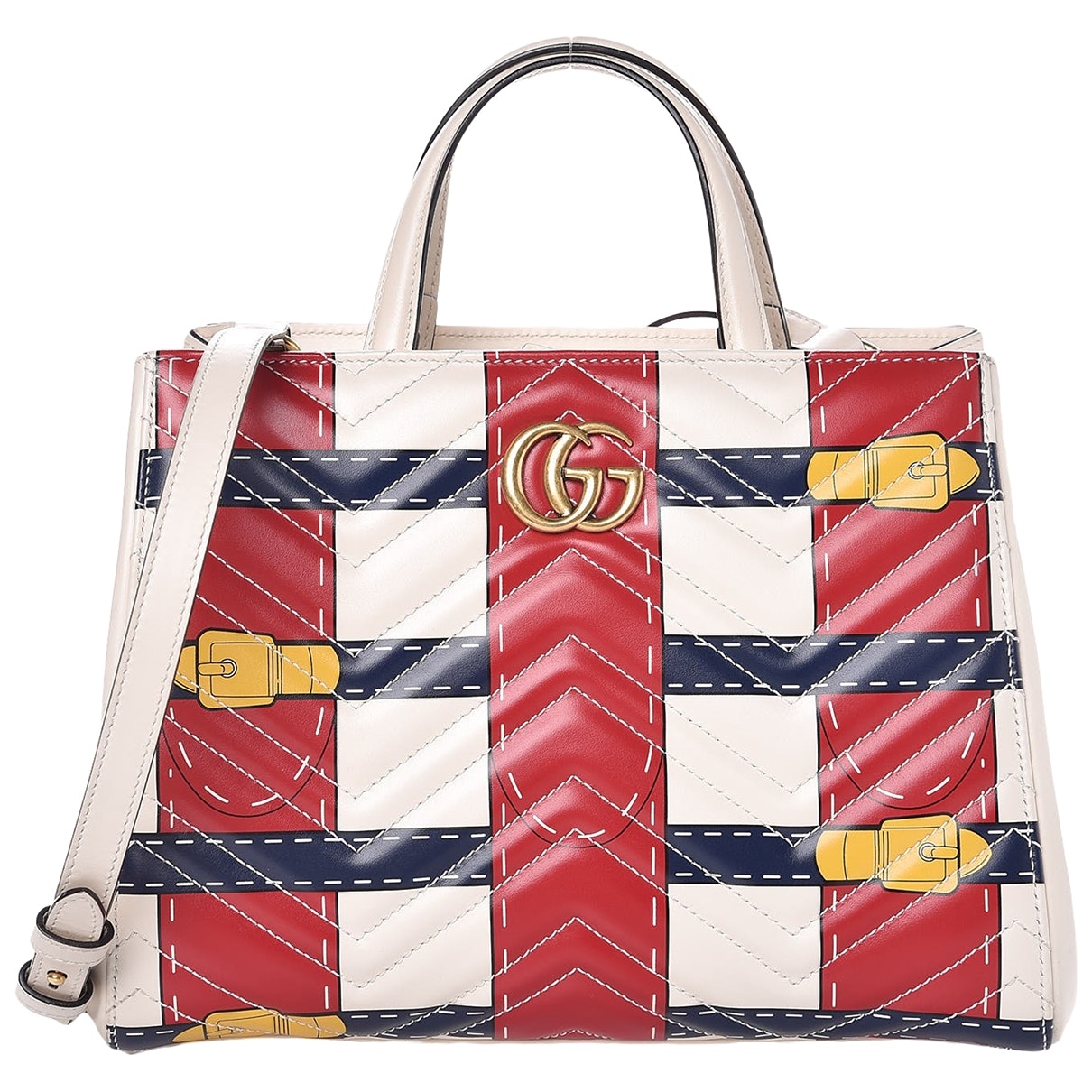 Gucci marmont multicolour leather handbag