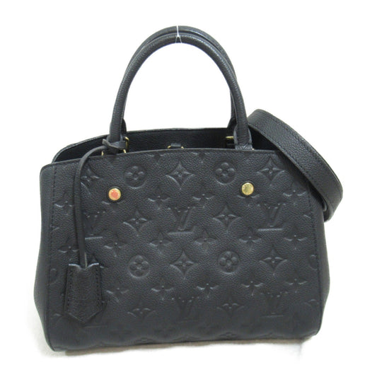 Louis Vuitton Montaigne BB Shoulder Bag Shoulder Bag Leather Monogram Emplant Black M41053
