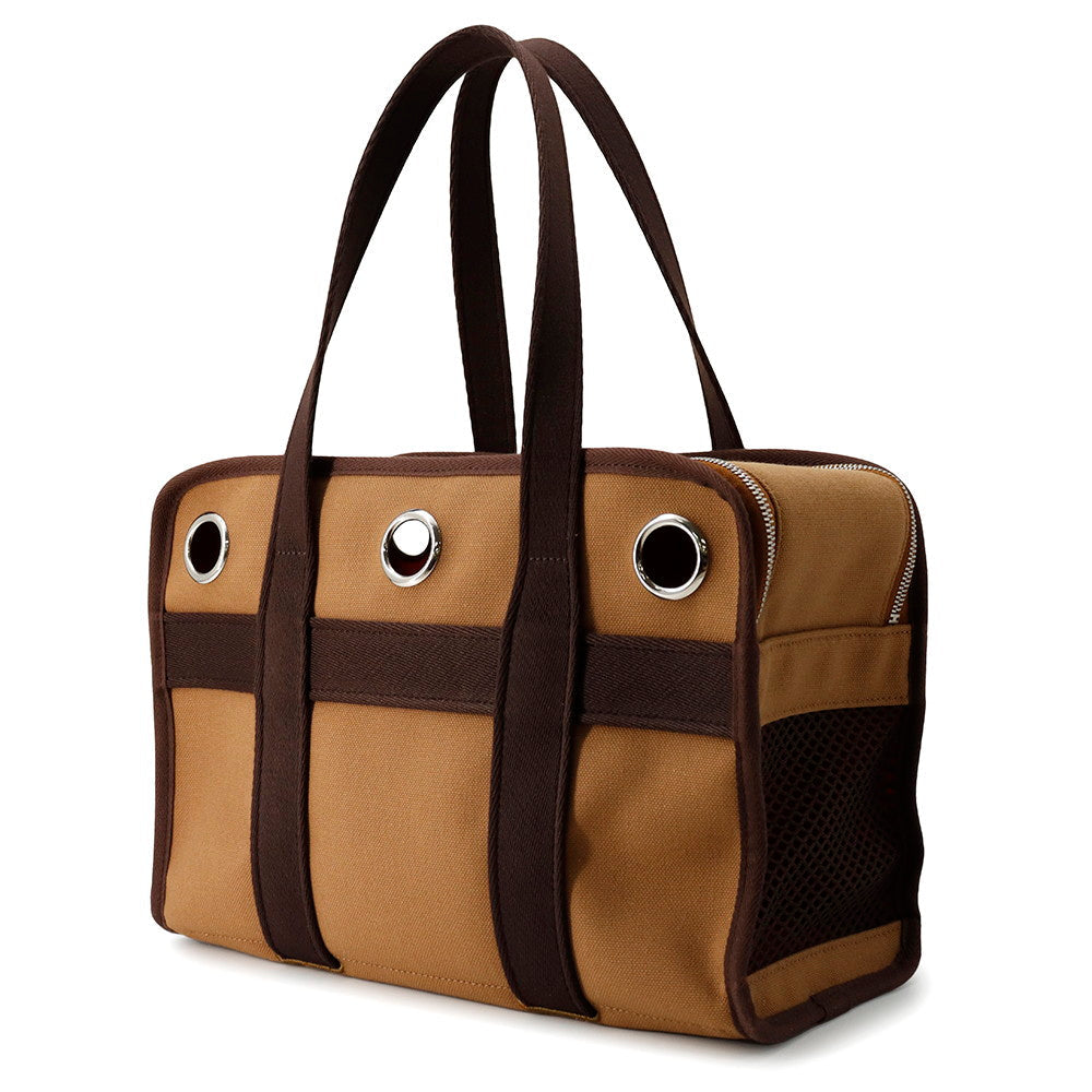HERMES Dog Carrier Bag Feu Toile H