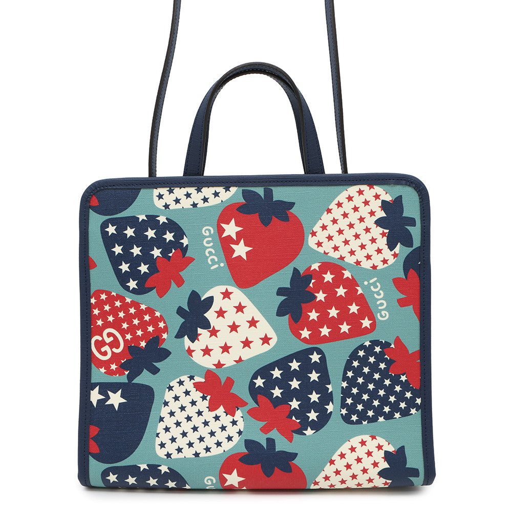 GUCCI Children's Yuko Higuchi Tote Blue630542 PVC Leather