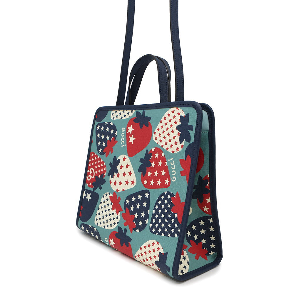 GUCCI Children's Yuko Higuchi Tote Blue630542 PVC Leather