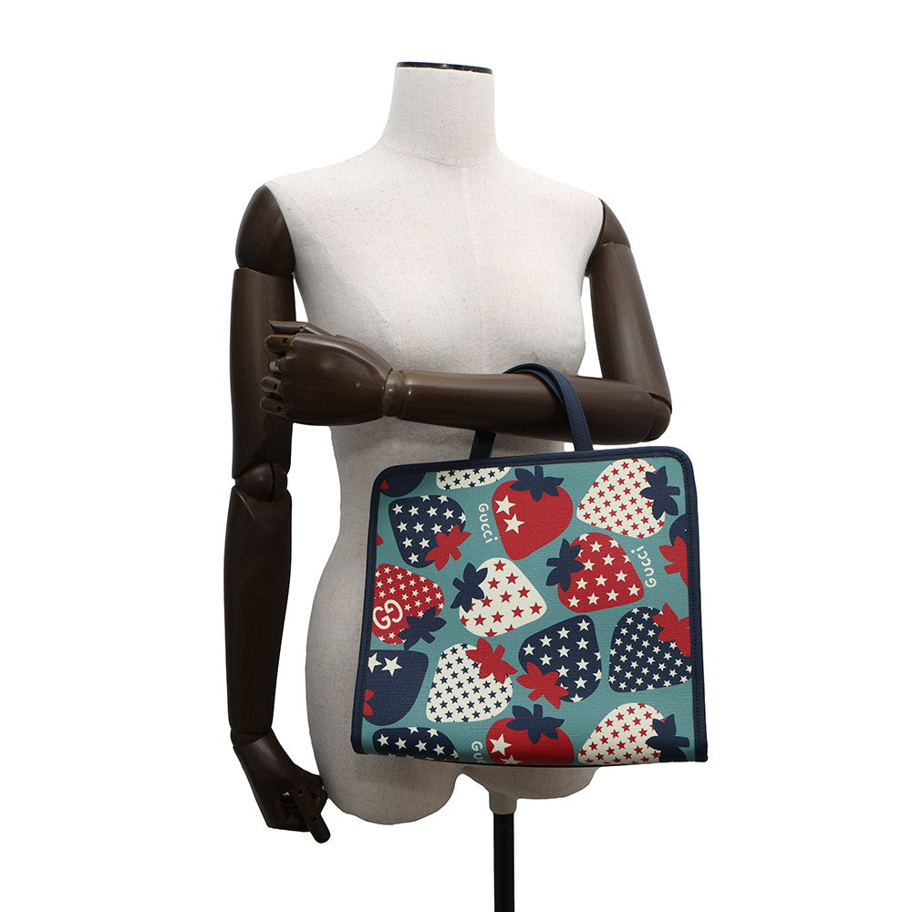 GUCCI Children's Yuko Higuchi Tote Blue630542 PVC Leather