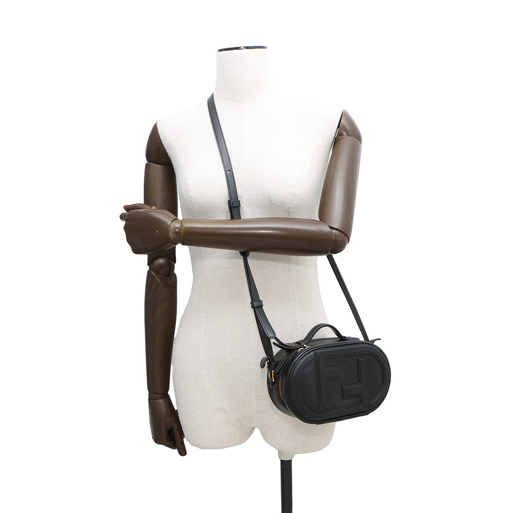 FENDI ?Olock Camera Shoulder Bag Black8BS058 Leather Size Mini