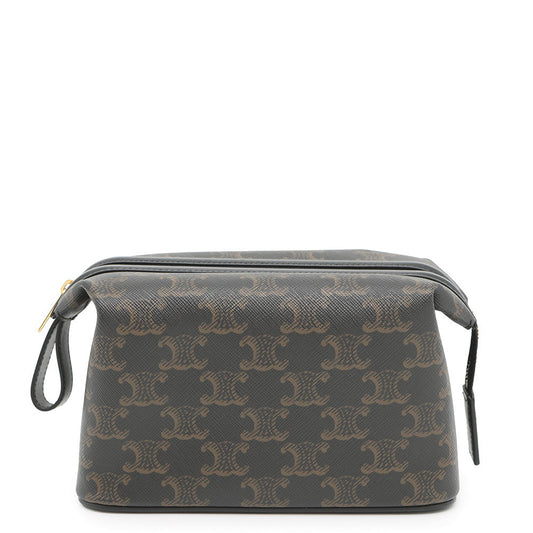 CELINE Triomphe Toilet Pouch Black10D502BTB 38NO PVC