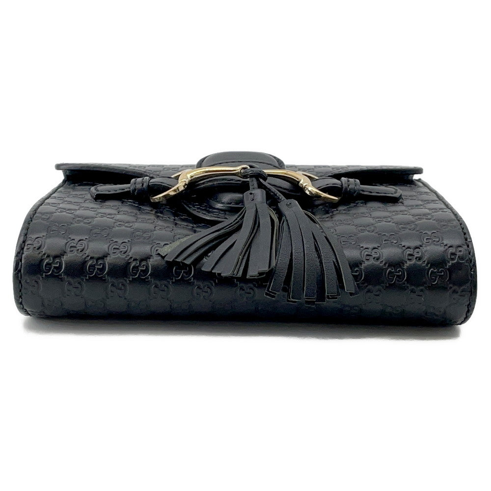 GUCCI ?Emily ChainShoulder Black449636 MicroGuccissimaLeather