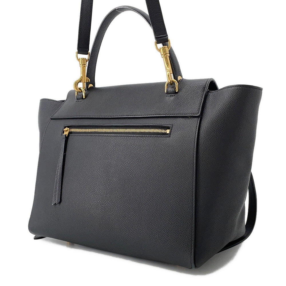 CELINE Belt bag Black Leather Size Mini