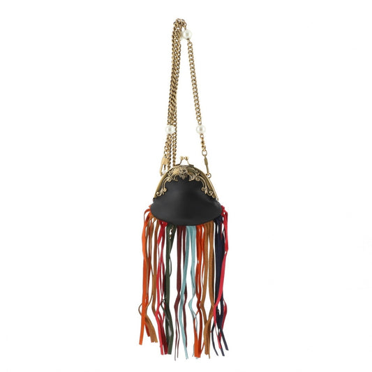 Gucci animalier black leather handbag