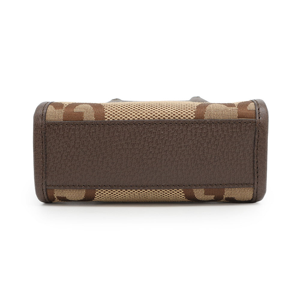 GUCCI Jumbo GG Shoulder Bag Brown699406 Canvas Leather Size Mini