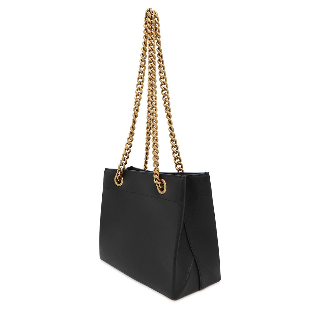 BALENCIAGA ChainHandbag Black760012 Leather Size Small