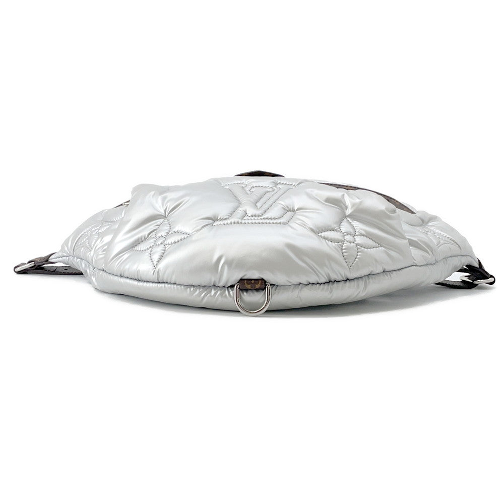 LOUIS VUITTON Pillow Maxi Bumbag Silver/BrownM20971 Recycled MetallicNylon Monogram